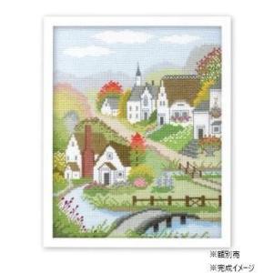 刺繍キット クロスステッチ 村の秋 ヨーロッパ風景 上級者向 額別売