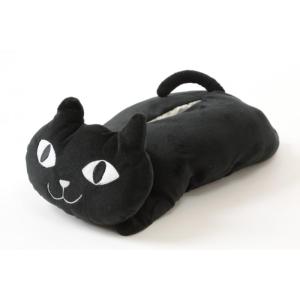 フレンズヒル ティッシュボックスカバー イタズラネコ ブラック JS-926-97