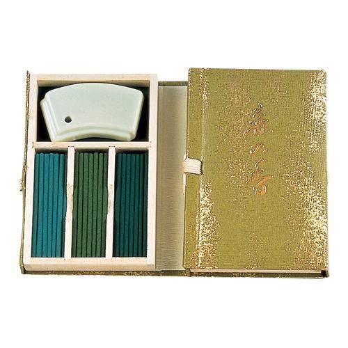 スティックお香 60本入り 香立付き 森の香り もみ ひのき 針葉樹 日本製