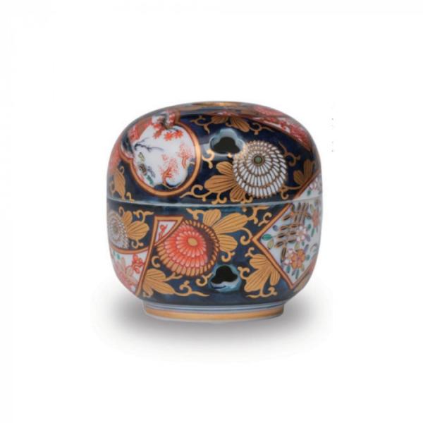 香炉 琳派 古伊万里様式 有田焼 80×80mm 陶磁器 伝統工芸 供養 日本製
