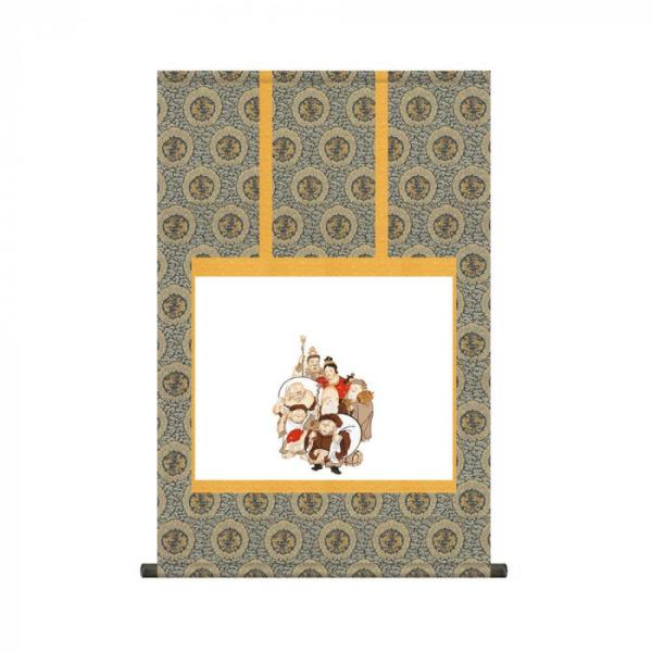 納経集印掛軸 七福神巡礼 52.5×80cm N3-003