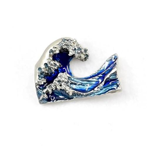 ピンズ スワンク 神奈川沖浪裏 波デザイン ラペルピン メンズ アクセサリー ギフト