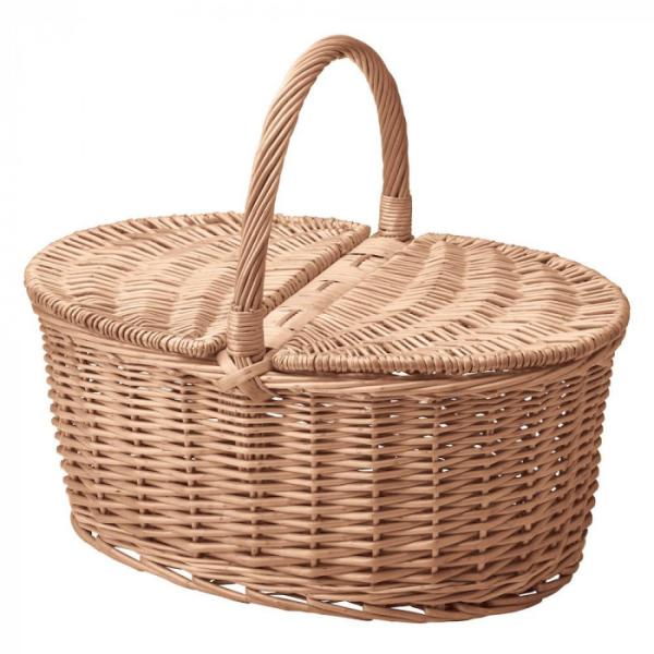 ちどり産業 かごバッグ 蓋付 42-80