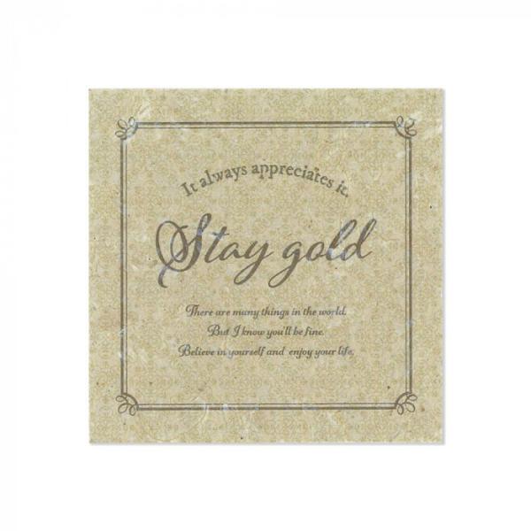 カザロ ソラペーパーメッセージカード 80角 STAY GOLD ベージュ 36P101P0203