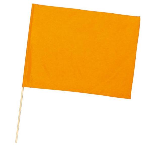 サテン大旗 旗 応援 ダンス 運動会 体育祭 メタリックオレンジ 75cm竿
