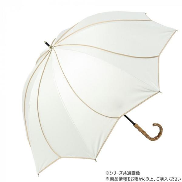 KIZAWA バンブー深張 花びらショート日傘 オフ×ベージュ M50HB-081API-off-b...