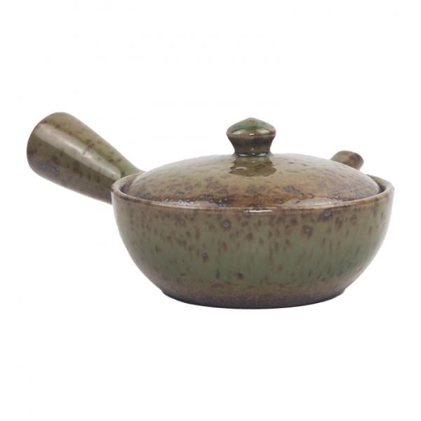 ベンリー急須 浅碗ビードロたたき 130cc 萬古焼 茶こし付 日本製