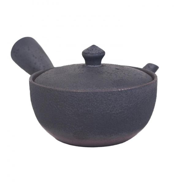 萬古焼 ベンリー急須 320cc 水切れが良い 茶こし一体型 伝統工芸 黒ゆず