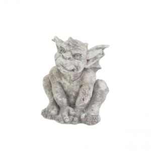 オブジェ ガーゴイル セメント製 庭 飾り 置物 アンティーク 風 18.5cm