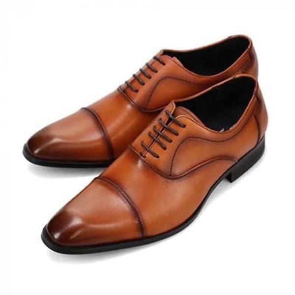 ビジネスシューズ 本革 ドレスシューズ 内羽根ストレートチップ 3E 26.5cm