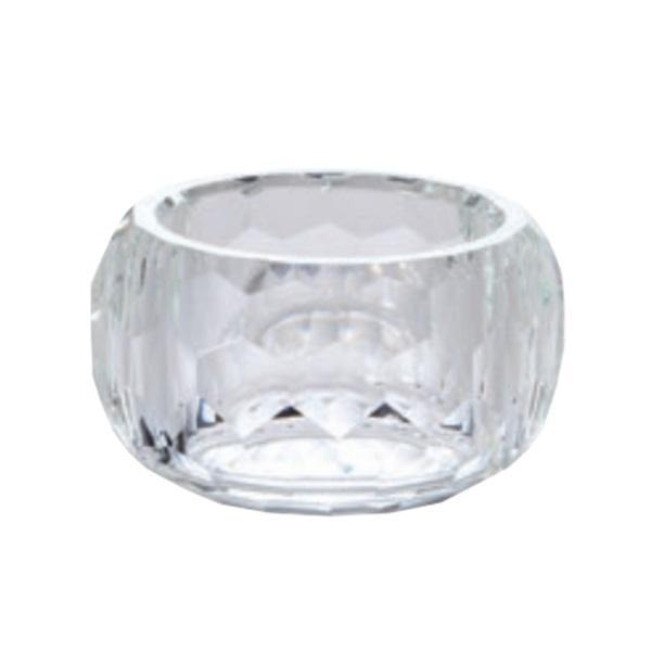 クリスタル 香炉 クリアー 80×80mm ガラス製 高級感 仏具 お香 立て