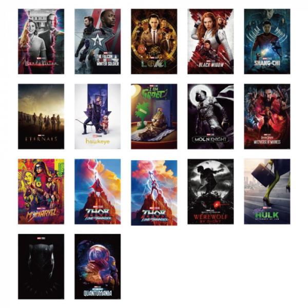 ポスターセット マーベル 映画 ドラマ B4サイズ 17枚入り
