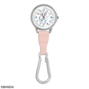 カラビナ付き時計 懐中時計 3気圧防水 蓄光 文字盤 見やすい ピンク ナースウォッチ