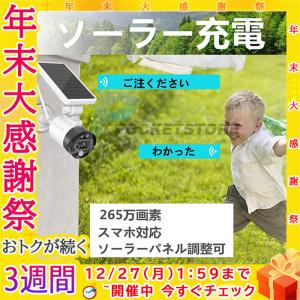 防犯カメラ 屋外 ワイヤレス ソーラー 監視カメラ ソーラー充電 SDカード録画 家庭用 工事不要 ネットワークカメラ 200万画素 遠隔監視 日本語取説付き