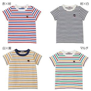 ダブルビー ボーダー半袖Tシャツ キッズ 子供服 ベビー 女の子 男の子 半袖 夏 Tシャツ 　70-150cm　 Everyday Double_B ［62-5213-953］new10｜pockybear