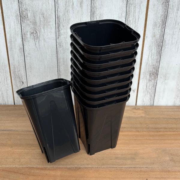 EG-105L 10個セット スリット鉢 黒 角型 ロングタイプ  メーカー：兼弥産業