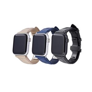 GRAMAS【クロコ調本革使用】アップル ウオッチバンド　AppleWatch 49/45/44/42mm 対応対応 グラマス