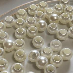 80個 8mm 大穴 プラスチック パール ビ...の詳細画像1