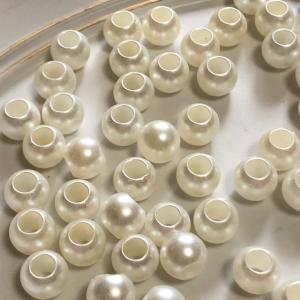 80個 8mm 大穴 プラスチック パール ビ...の詳細画像3