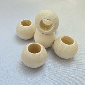 10個 20mm 大穴 木製 ウッド ビーズの詳細画像2