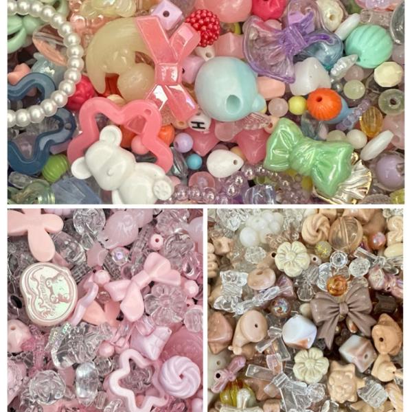 25g ミックス アクリル ビーズ