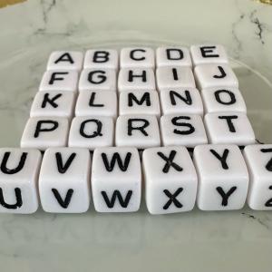 1個 アルファベット イニシャル ビーズ 10mm角の詳細画像3