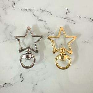 1個 スター スイベルクラスプ キー リング