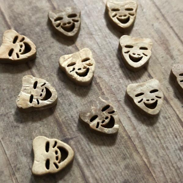 フェイス ココナッツ ボタン ベージュ 10個セット