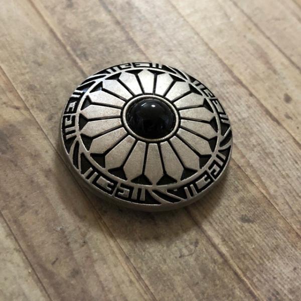 ネジ式 コンチョ ツヤなし ブラックB 1個