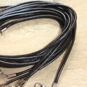 DBR 60cm 5本セット PU 革紐風ネックレス  ダークブラウン｜Guild by PoD 手芸パーツ・素材店