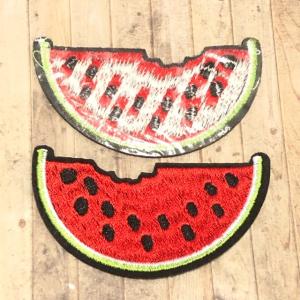 スイカ 半月 食べかけ ワッペン 1枚の詳細画像2