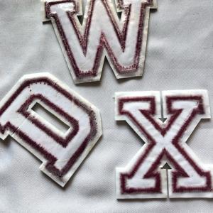 レッド アルファベット ワッペン 1枚の詳細画像2