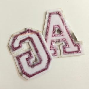 レッド アルファベット ワッペン 1枚の詳細画像3