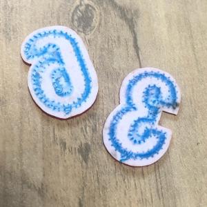 レッド×ブルー 数字 ナンバー ワッペン 1枚の詳細画像4