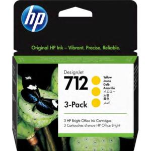 HP 712 712B 純正インク ブラック/カラー 4色セット 38/29mL 各1 計4個