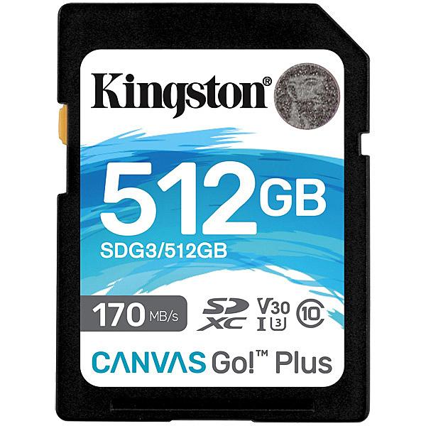 キングストン SDG3/512GB 512GB SDXCカード Canvas Go Plus Cla...
