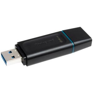 キングストン DTX/64GB 64GB USB3.2 Gen 1メモリー DataTraveler Exodia (Black + Teal)｜podpark