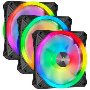 コルセア(メモリ) CO-9050098-WW PCケースファン iCUE QL120 RGB 120mm PWM Triple Fan Kit with Lighting Node CORE｜podpark