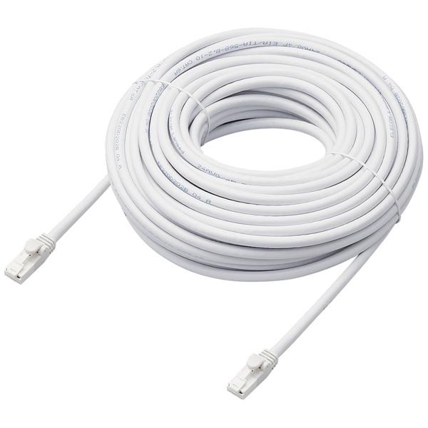 ELECOM LD-GPAT/WH20/RS LANケーブル/ CAT6A対応/ EU RoHS指令...