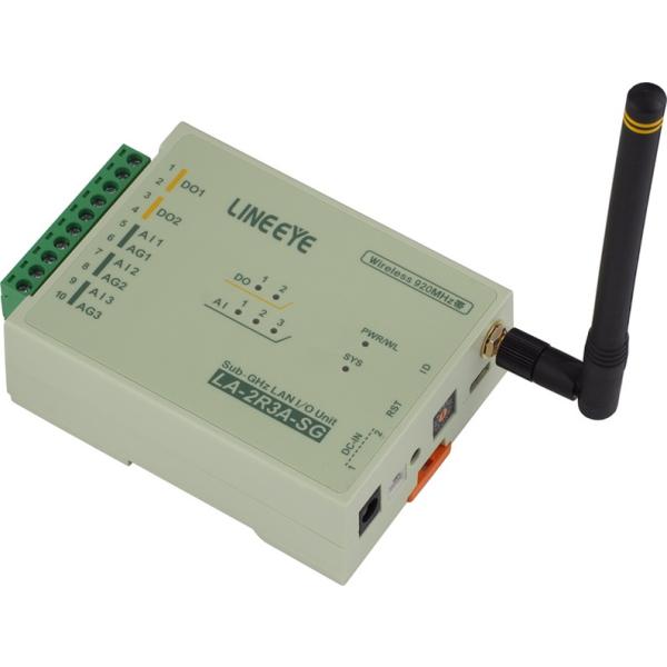 ラインアイ LA-2R3A-SG 920MHz 無線LAN接続型アナログIOユニット アナログ入力3...