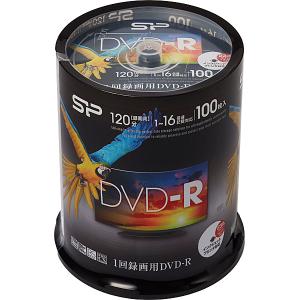 シリコンパワー SPDR120PWC100S 録画用DVD-R　1-16倍速記録対応　インクジェットプリンタ対応　100枚スピンドル…｜podpark