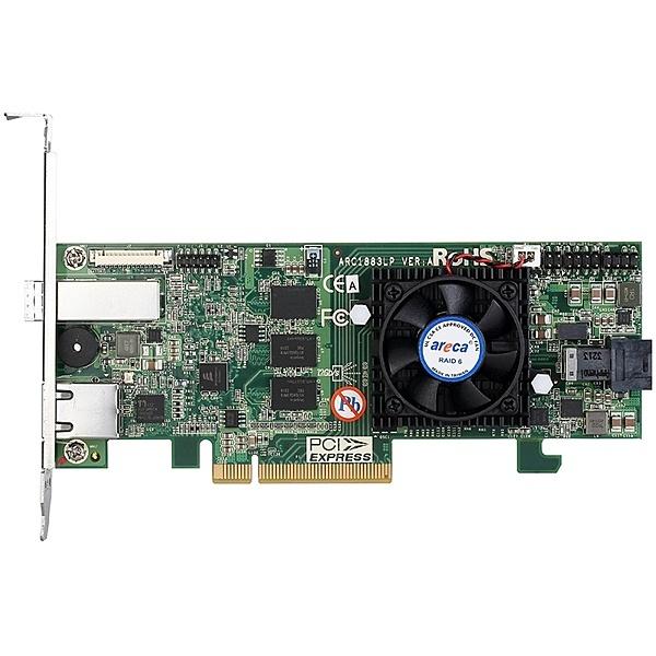ARECA ARC-1883LP SAS/ SATA RAIDカード 8ポート PCIe3.0、On...