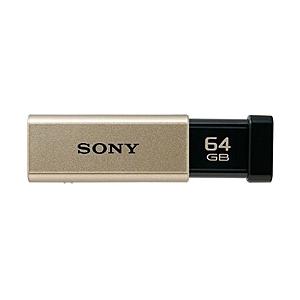 SONY(VAIO) USM64GT N USB3.0対応 ノックスライド式高速USBメモリー 64GB キャップレス ゴールド