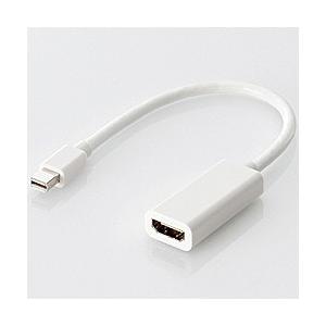 ELECOM AD-MDPHDMIWH Mini DisplayPort-HDMI変換アダプタ/ ホ...