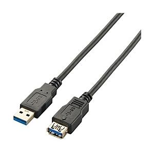 ELECOM USB3-E20BK USB3.0延長ケーブル(A-A)/ 2.0m/ ブラック｜podpark