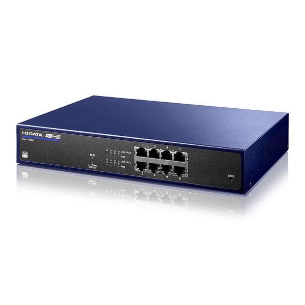 IODATA BSH-GP08MB IEEE802.3at（Type2）対応8ポートPoEスイッチ
