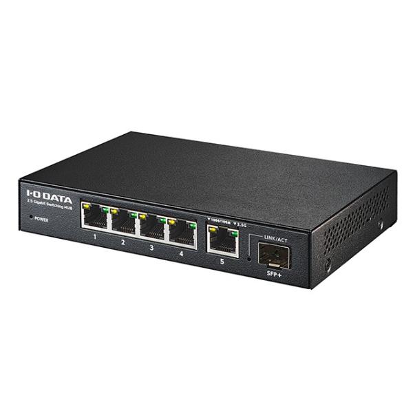 アイオーデータ BSH-QG05/UE 10G対応SFP+搭載2.5Gアンマネージスイッチングハブ ...