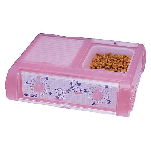 山佐時計計器 CD-400CP ペット自動給餌器 わんにゃんぐるめ (クリアピンク)