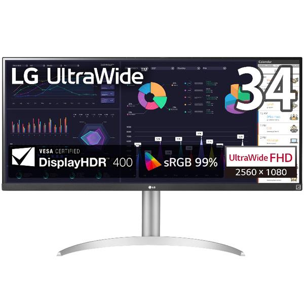 LG電子 34WQ650-W 液晶ディスプレイ 34型/ 2560×1080/ HDMI、Displ...