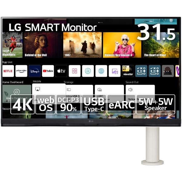 LG電子 32SQ780S-W スマートモニター 31.5型/ 3840×2160/ HDMI、US...